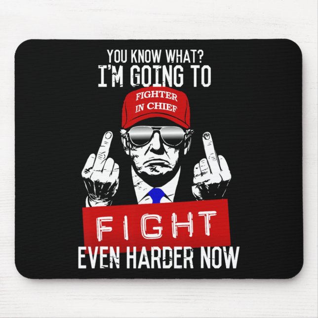 Donald Trump Middle Finger Flipping Off Pro Republ Mouse Mat (Front)