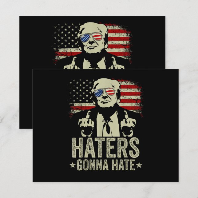  Donald Trump Middle Finger Invitation (Front/Back)