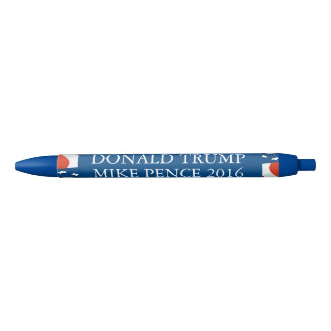 Donald Trump Mike Pence 2016 Black Ink Pen (Front)
