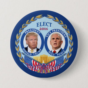 Donald Trump & Mike Pence 7.5 Cm Round Badge
