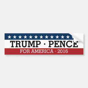 Donald Trump Mike Pence - Traditional Design 2016 Bumper Sticker