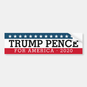 Donald Trump Mike Pence - Traditional Design 2020 Bumper Sticker