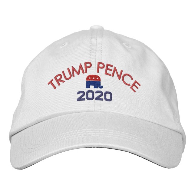 Donald Trump Mike Pence - with Republican Elephant Embroidered Hat (Front)
