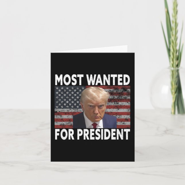 Donald Trump Most Wanted For President 2024 Pro Mu Card (Front)