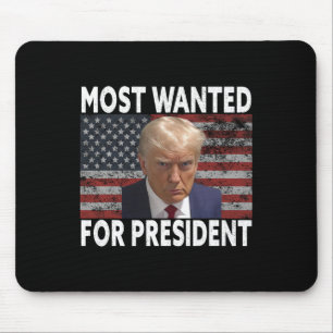 Donald Trump Most Wanted For President 2024 Pro Mu Mouse Mat