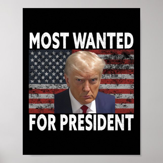 Donald Trump Most Wanted For President 2024 Pro Mu Poster (Front)