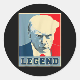 Donald Trump Mug Shot 2024 President Legend Never Classic Round Sticker