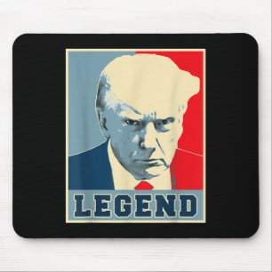 Donald Trump Mug Shot 2024 President Legend Never  Mouse Mat
