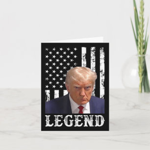 Donald Trump Mug Shot President Legend American Fl Card