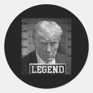 Donald Trump Mugshot 2024 Not Guilty Supporter Classic Round Sticker