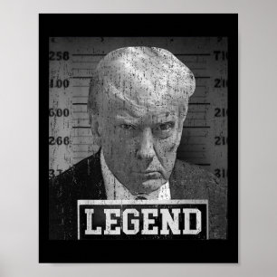 Donald Trump Mugshot 2024 Not Guilty Supporter Poster
