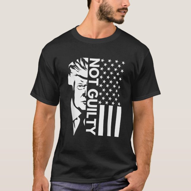 Donald Trump Mugshot 2024 Not Guilty Supporter USA T-Shirt (Front)