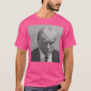 Donald Trump Mugshot - Black White T-Shirt
