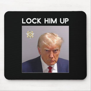 Donald Trump Mugshot Lock Him Up Trump Mug Shot Mouse Mat