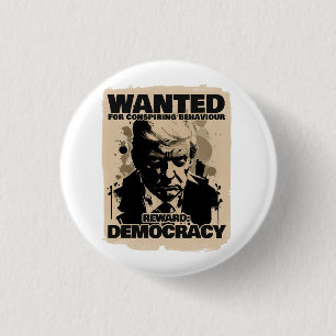 Donald Trump Mugshot Wanted Poster - Georgia Count 3 Cm Round Badge