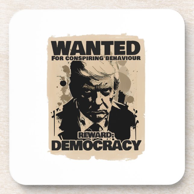 Donald Trump Mugshot Wanted Poster - Georgia Count Coaster (Front)