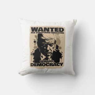 Donald Trump Mugshot Wanted Poster - Georgia Count Cushion