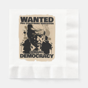 Donald Trump Mugshot Wanted Poster - Georgia Count Napkin