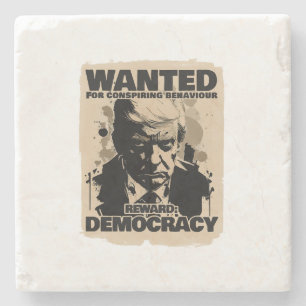 Donald Trump Mugshot Wanted Poster - Georgia Count Stone Coaster