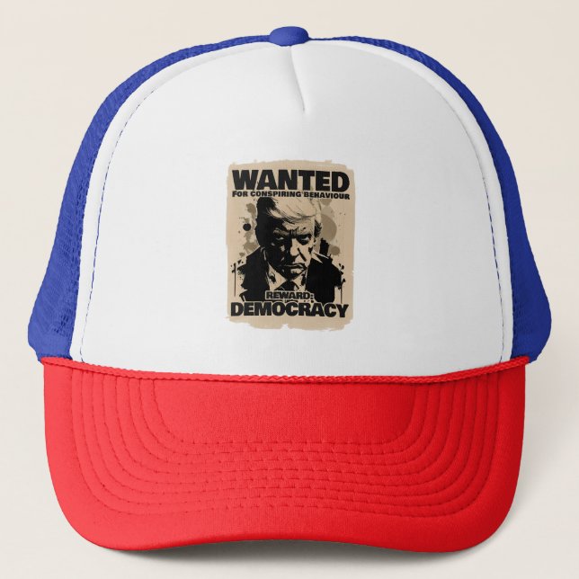 Donald Trump Mugshot Wanted Poster - Georgia Count Trucker Hat (Front)