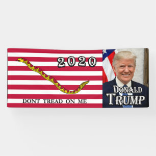 Donald Trump - Navy Jack Flag - Don't Tread On Me Banner