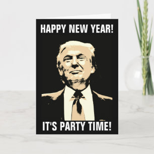 DONALD TRUMP NEW YEARS CARDS, FUNNY GREETING HOLIDAY CARD