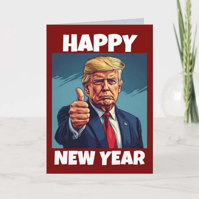 DONALD TRUMP NEW YEARS GREETING CARD (Front)