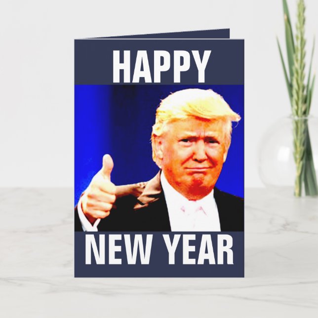 DONALD TRUMP NEW YEARS GREETING CARDS (Front)