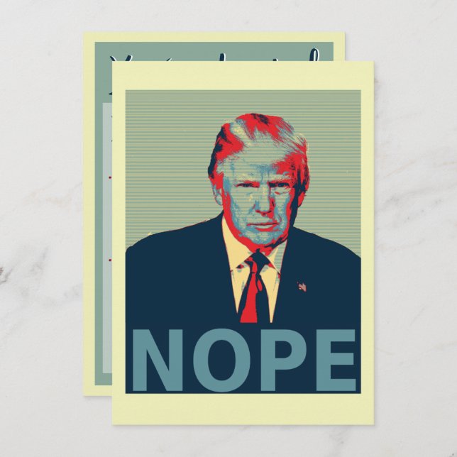Donald Trump Nope Impeachment Party Invitation (Front/Back)