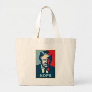 donald trump nope large tote bag