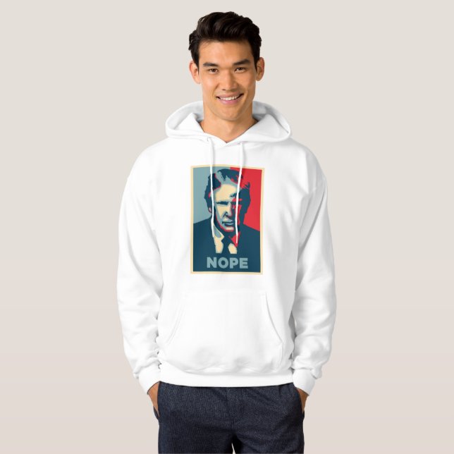 donald trump nope mens hooded sweatshirt hoodie (Front Full)