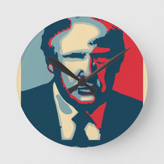 donald trump nope round clock (Front)