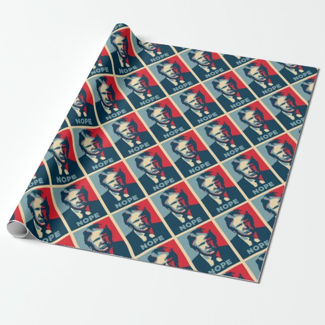 donald trump nope wrapping paper (Unrolled)