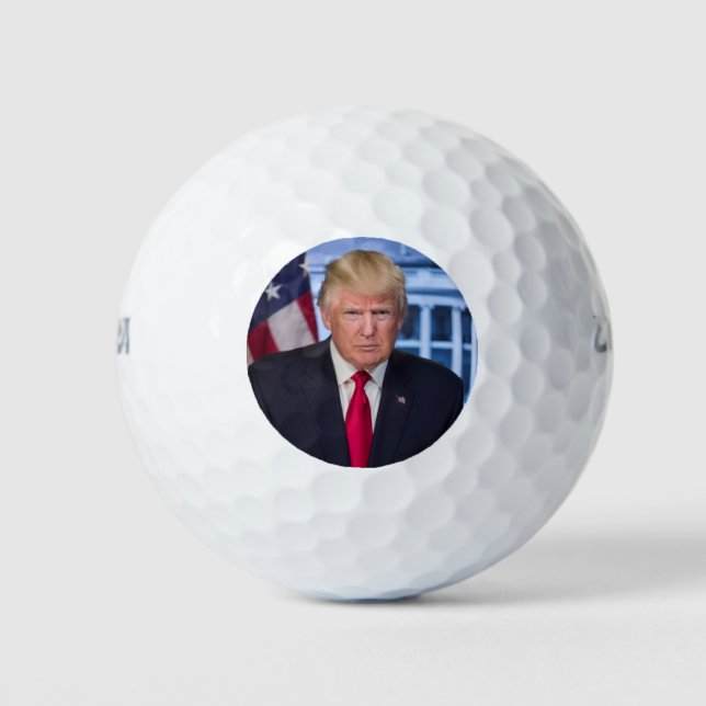 Donald Trump Official Presidential Portrait Golf Balls (Front)