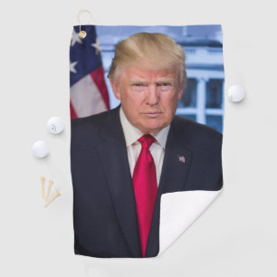Donald Trump Official Presidential Portrait Golf Towel