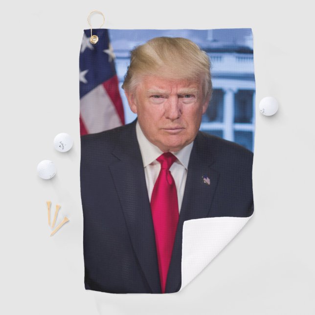 Donald Trump Official Presidential Portrait Golf Towel (InSitu)