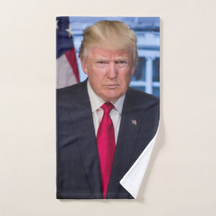 Donald Trump Official Presidential Portrait Hand Towel
