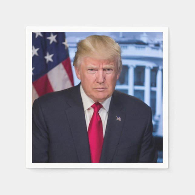 Donald Trump Official Presidential Portrait Napkin (Front)