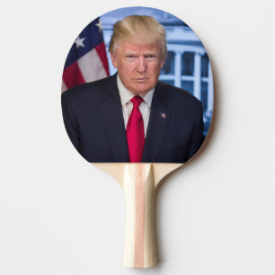 Donald Trump Official Presidential Portrait Ping Pong Paddle