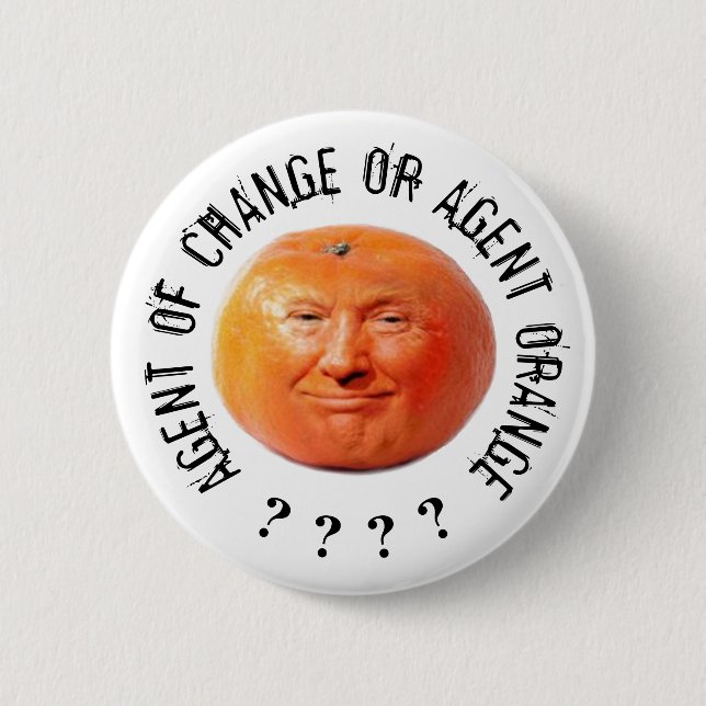 Donald Trump Orange 6 Cm Round Badge (Front)