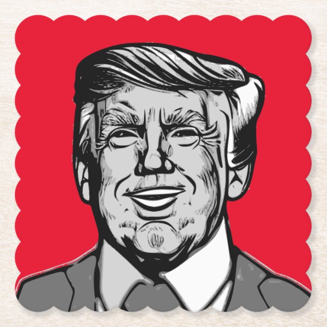 DONALD TRUMP  PAPER COASTER (Front)