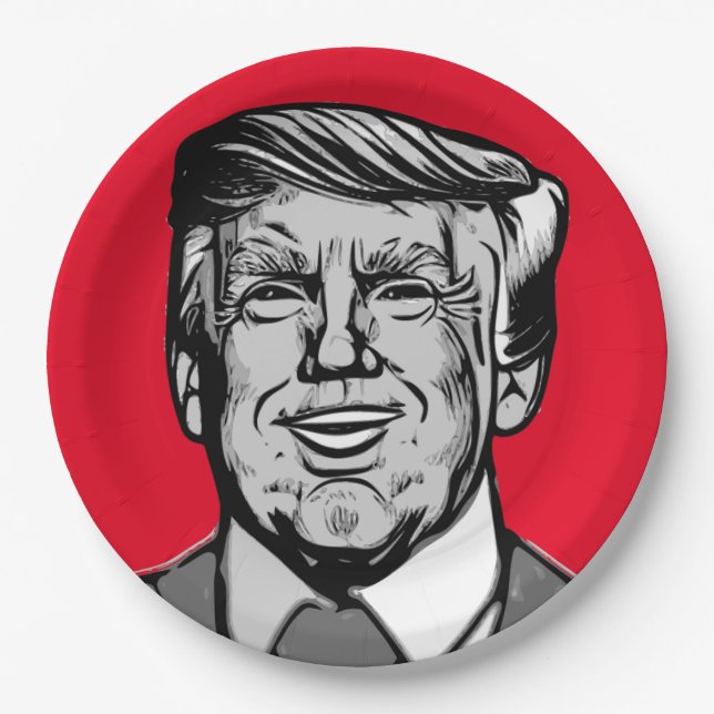 DONALD TRUMP PAPER PLATE (Front)