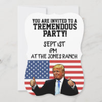 DONALD TRUMP PARTY INVITATIONS CUSTOM