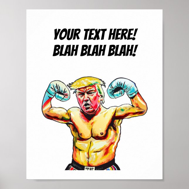 Donald Trump Patriotic Boxing President Portrait Poster (Front)