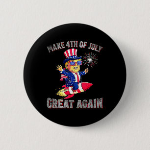 Donald Trump Patriotic Firework Make 4th Of July G 6 Cm Round Badge