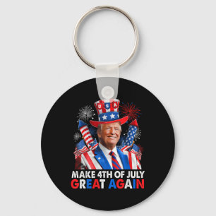 Donald Trump Patriotic Firework Make 4th Of July G Key Ring