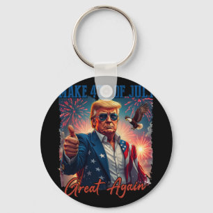 Donald Trump Patriotic Firework Make 4th Of July G Key Ring