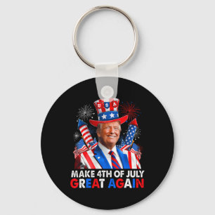 Donald Trump Patriotic Firework Make 4th Of July G Key Ring