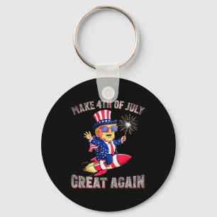 Donald Trump Patriotic Firework Make 4th Of July G Key Ring