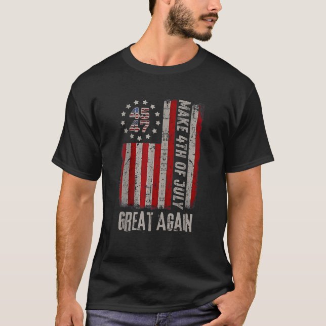 Donald Trump Patriotic Firework Make 4th Of July G T-Shirt (Front)